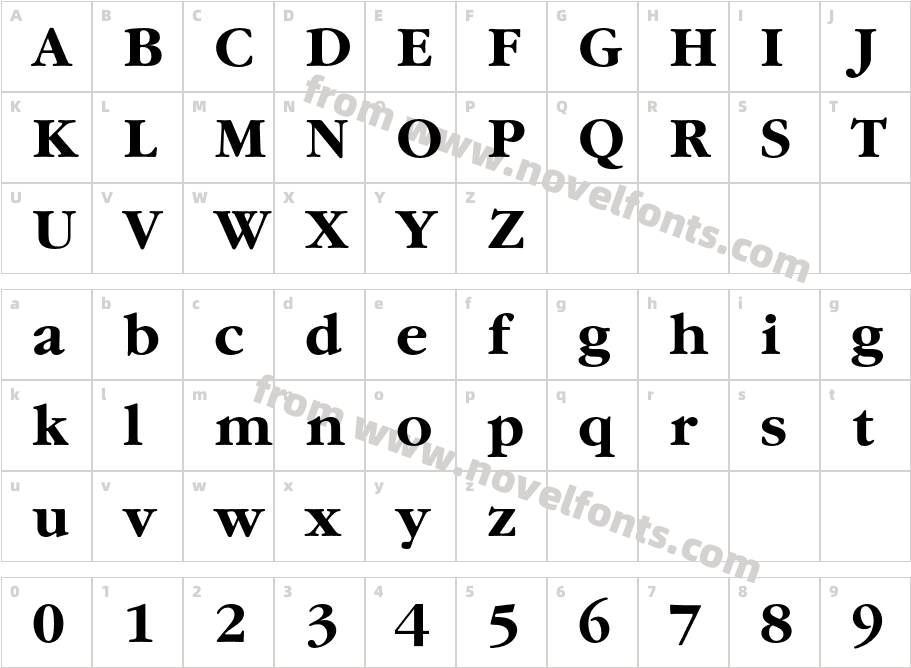 GaramondC-BoldCharacter Map