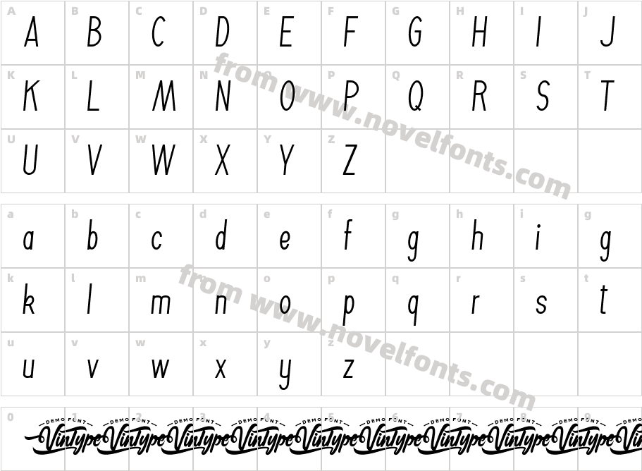 Berrycake Demo Bold ItalicCharacter Map