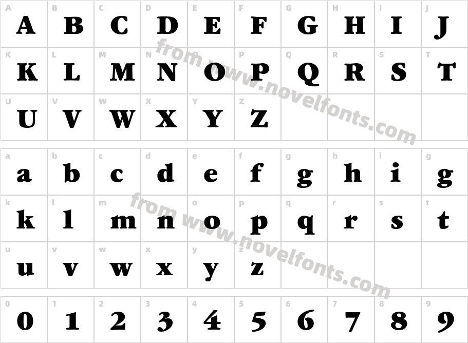 GaramondITCbyBT-UltraCharacter Map