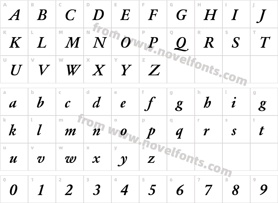 GaramondMediu 2Character Map