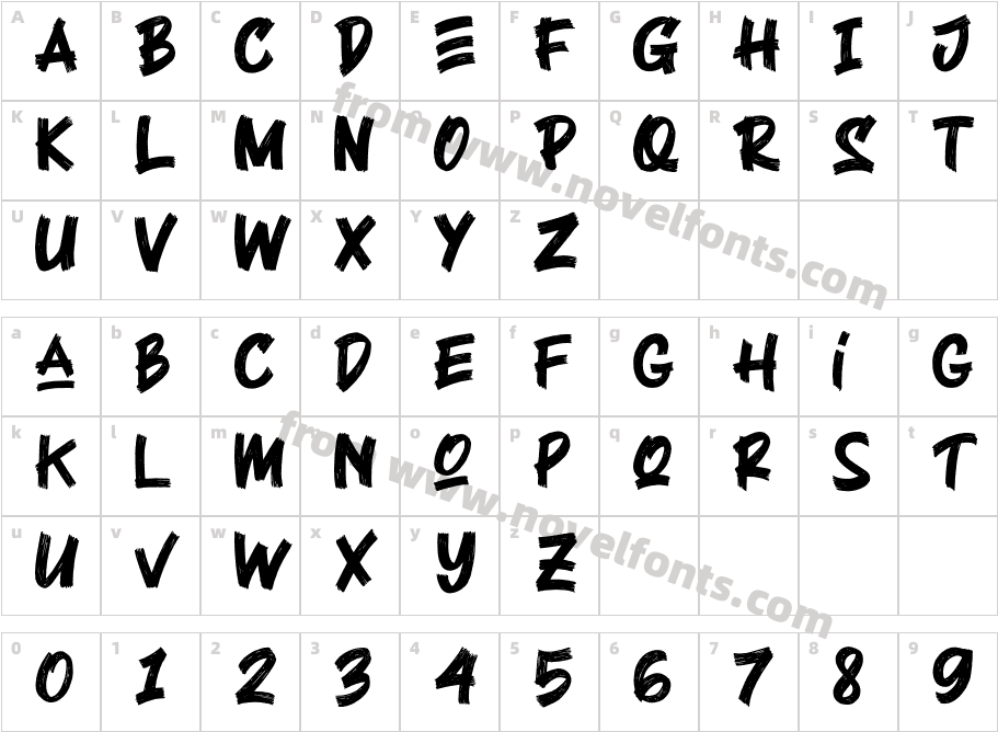 Black RockerCharacter Map