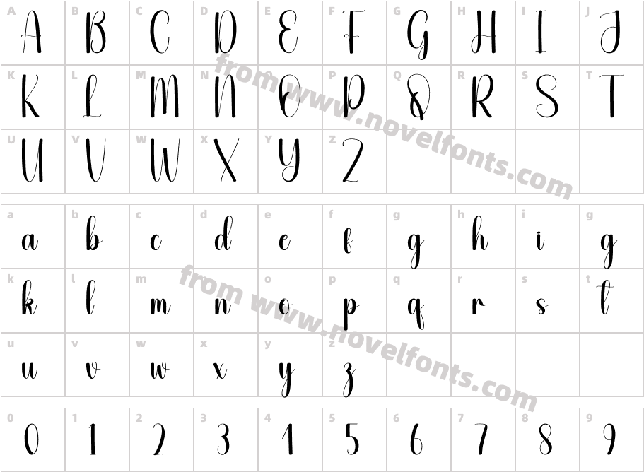 Blackbracelet RegularCharacter Map