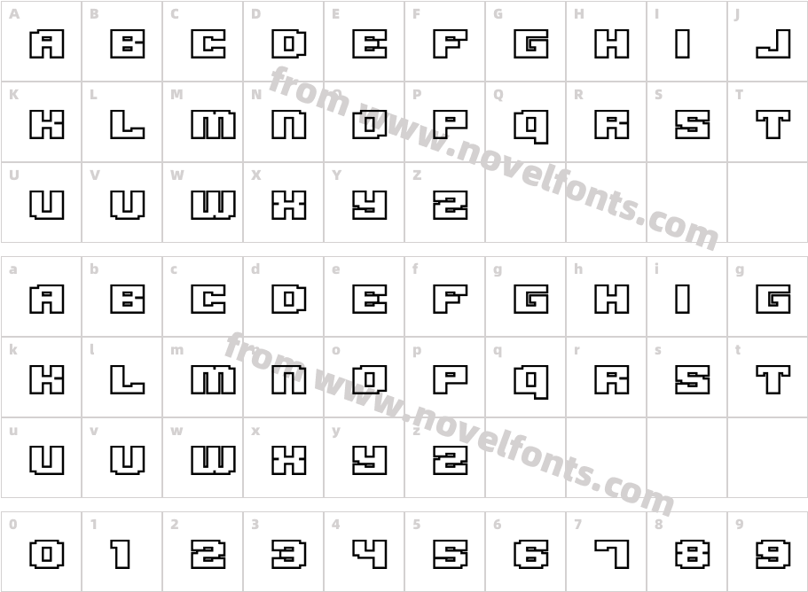 Gargantua BTN OutlineCharacter Map