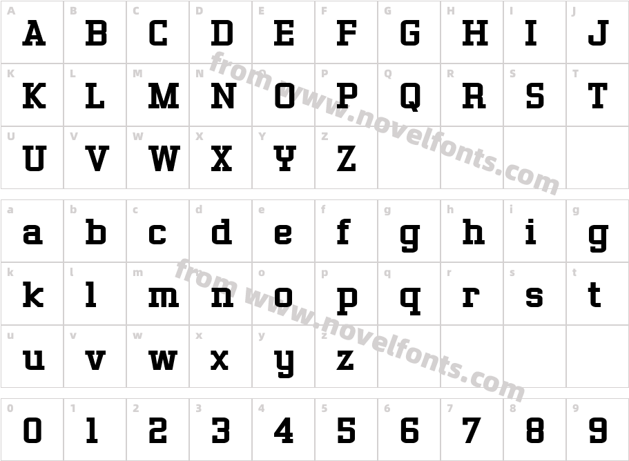 Gasoline Serif BTN BoldCharacter Map