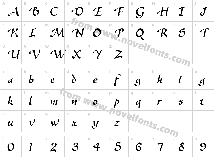 Gaze BoldCharacter Map