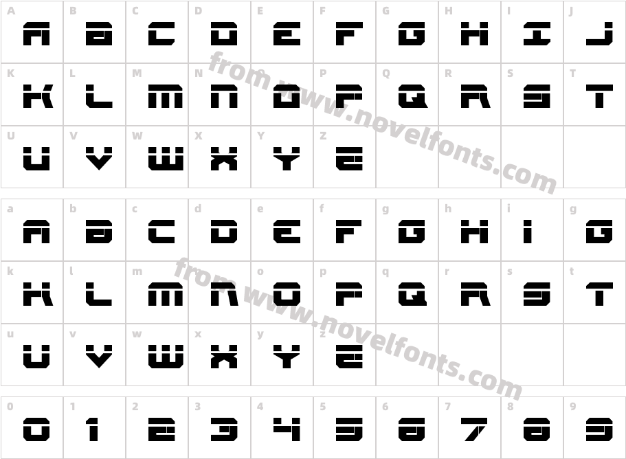 Gearhead LaserCharacter Map