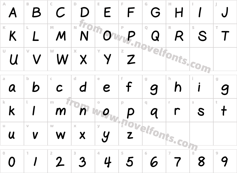 GelPenCharacter Map