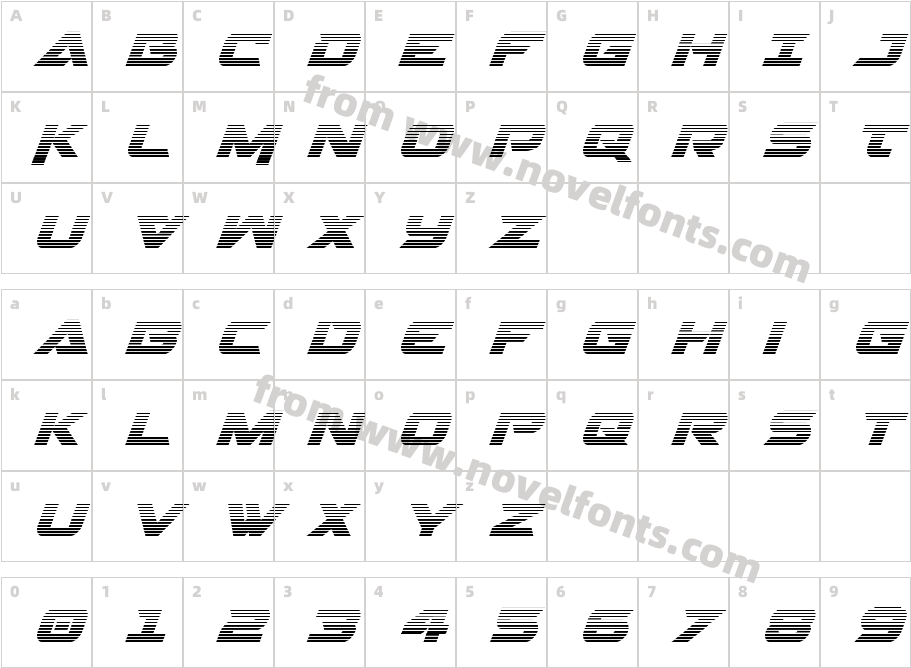 Gemina 2 Gradient ItalicCharacter Map