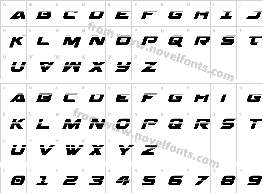 Gemina 2 Halftone ItalicCharacter Map