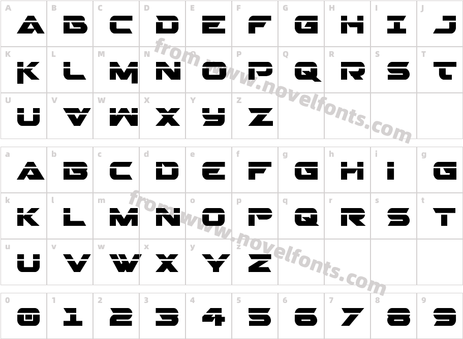 Gemina 2 LaserCharacter Map