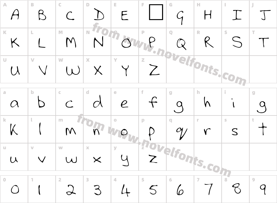 GemmasHand-PlainCharacter Map