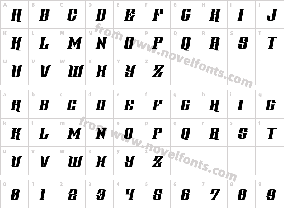 Gentleman Caller Expanded ItalicCharacter Map