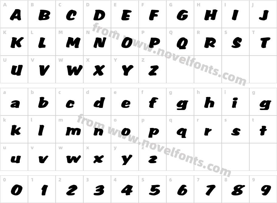 Albert ItalicCharacter Map