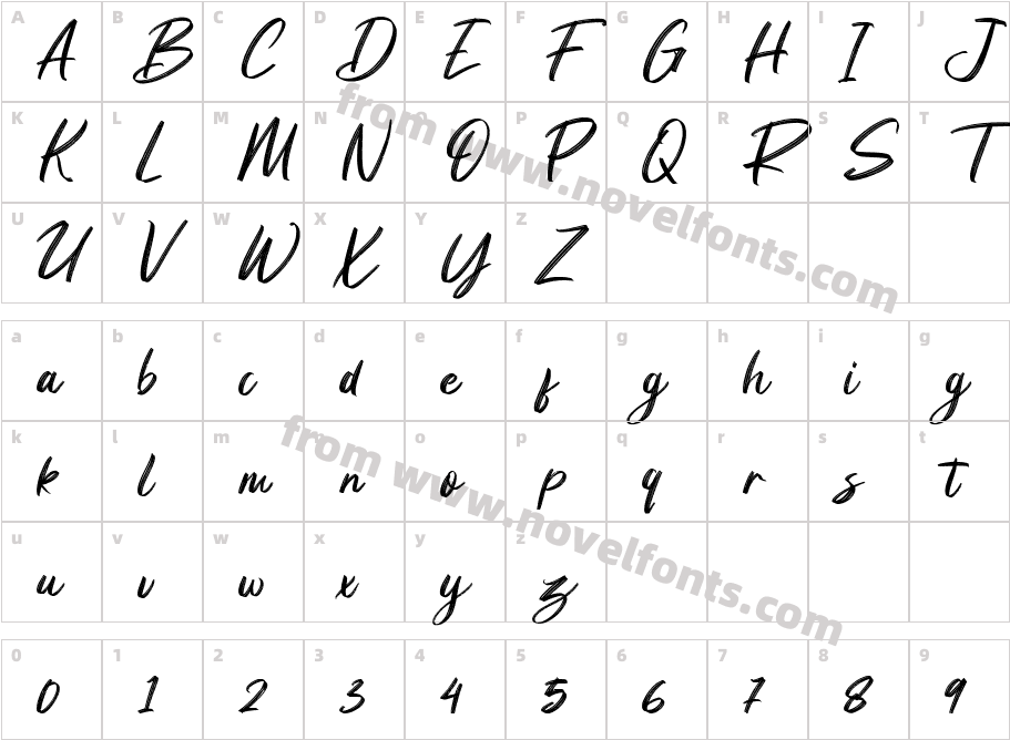 Genyvila RegularCharacter Map