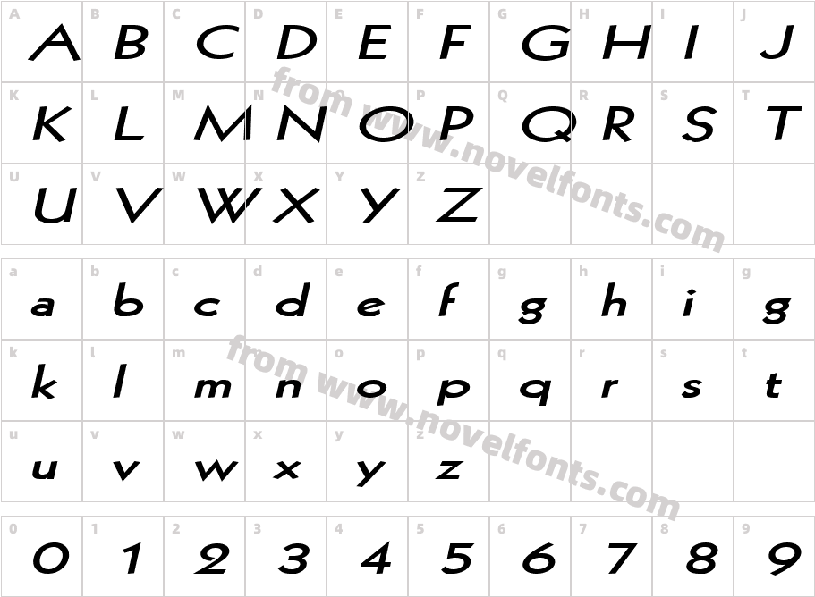 Geo 112 Extended Bold ItalicCharacter Map