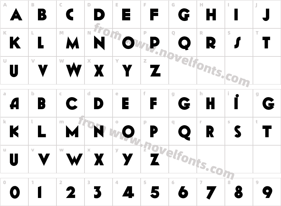 Geomancy Extra BoldCharacter Map