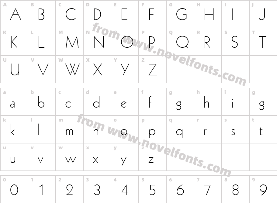 Geometric 231 Light BTCharacter Map