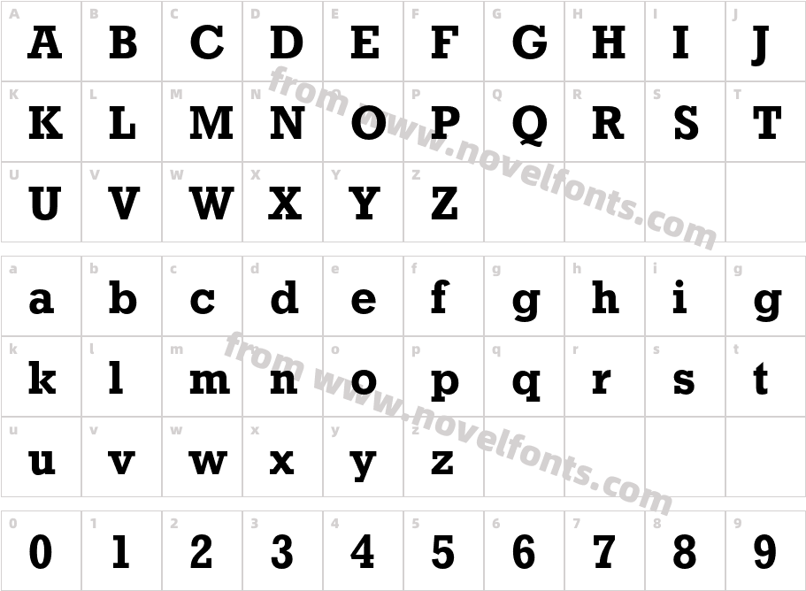 GeometricSlab712BT-BoldACharacter Map