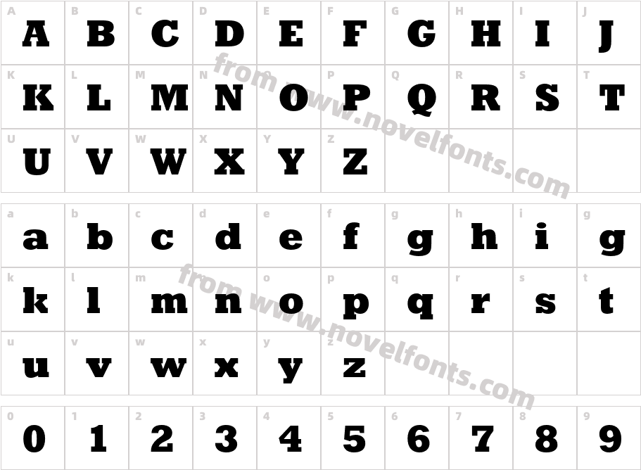 GeometricSlab712BT-ExtraBoldACharacter Map