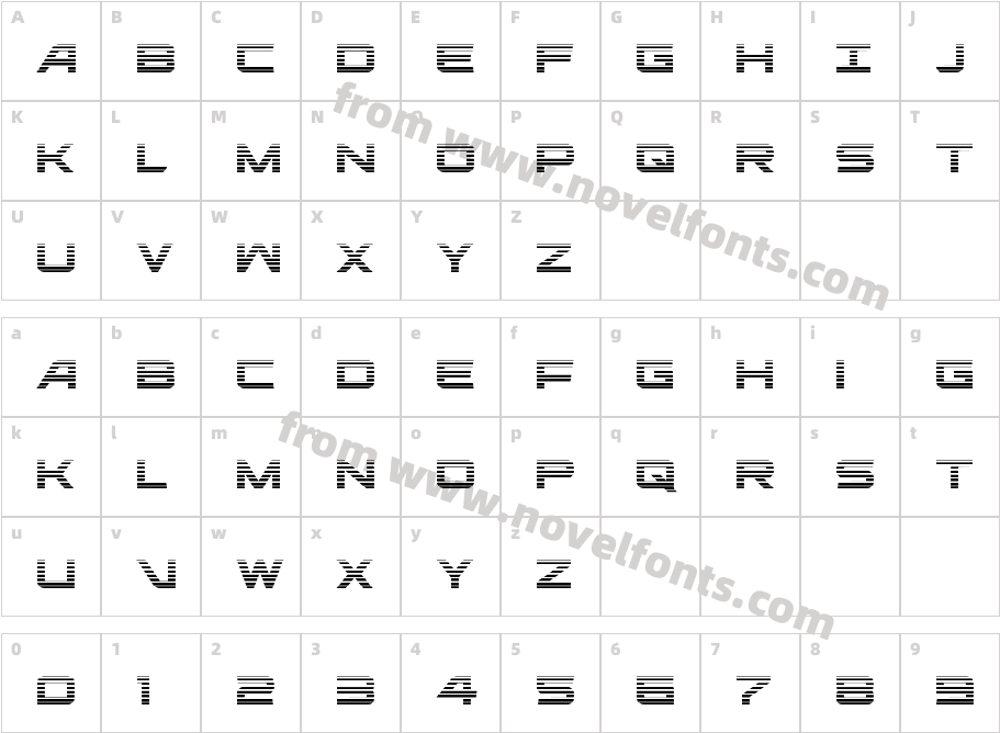 Ghost Clan Gradient RegularCharacter Map