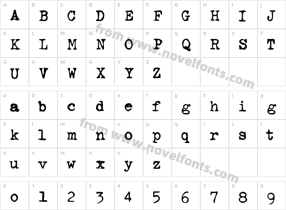 GhostwriterCharacter Map