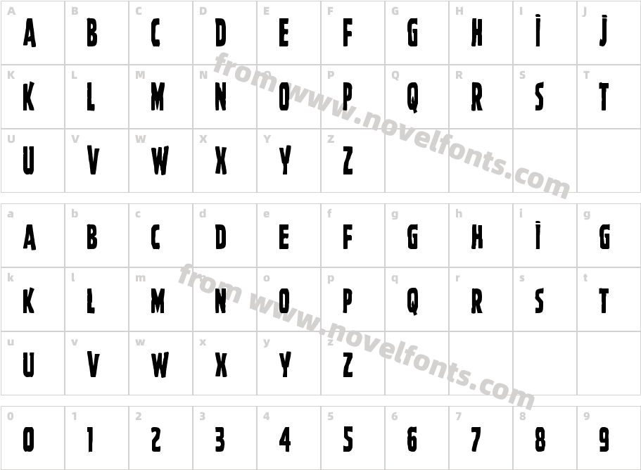 Ghoulish Intent CondensedCharacter Map