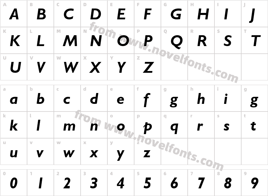 Gill SSi Bold ItalicCharacter Map