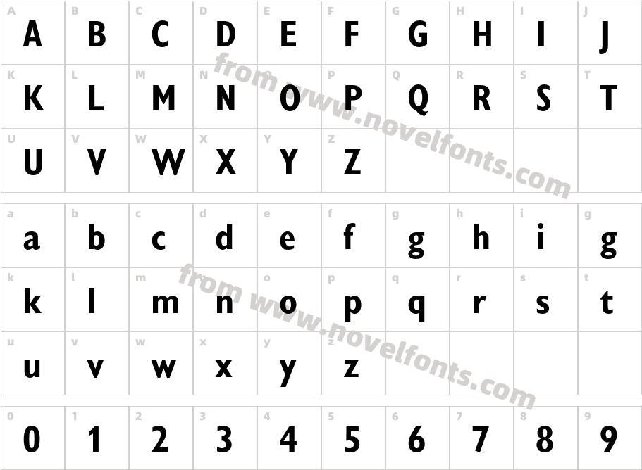 Gill Sans Display MT Pro BdCnCharacter Map