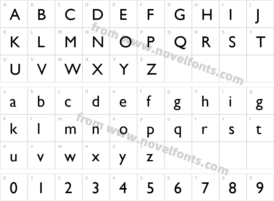 Gill Sans MTCharacter Map