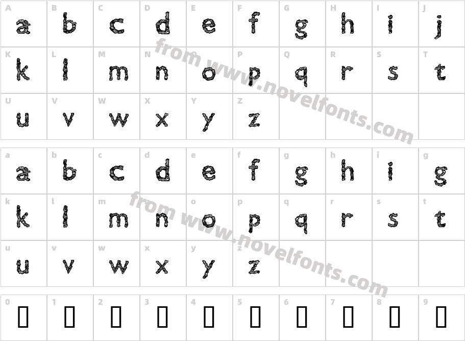 Gill TreeCharacter Map