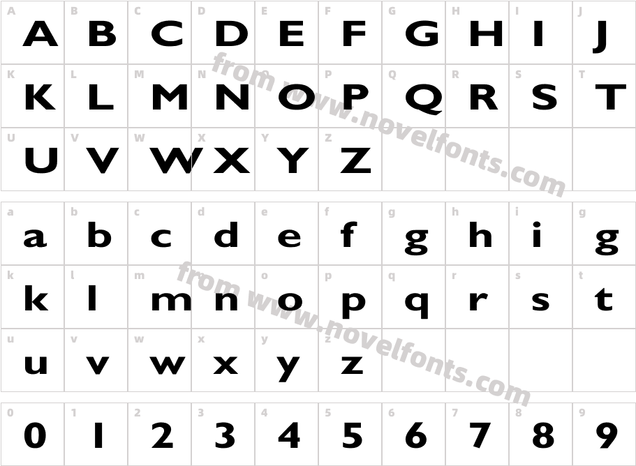 Gill Sans Bold WdCharacter Map