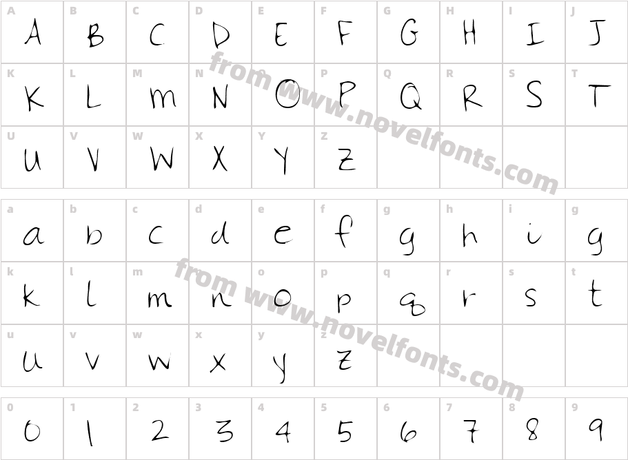 GinasHand-PlainCharacter Map