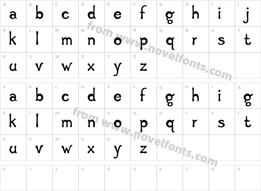 Giraf SolidRegularCharacter Map