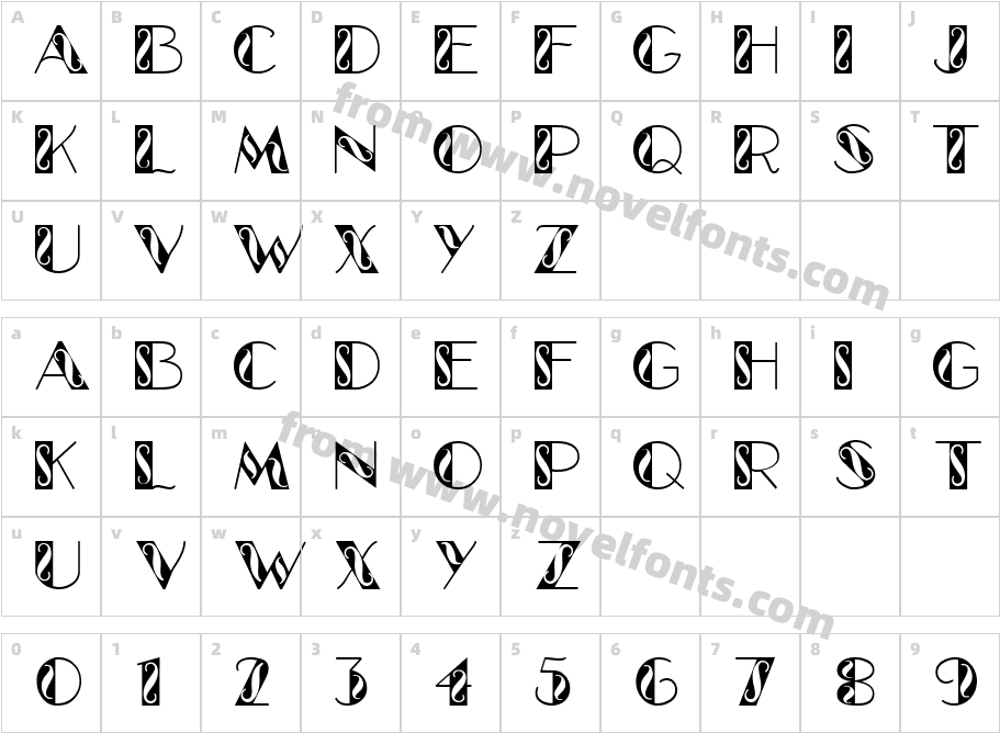 GlitzyCurlCharacter Map