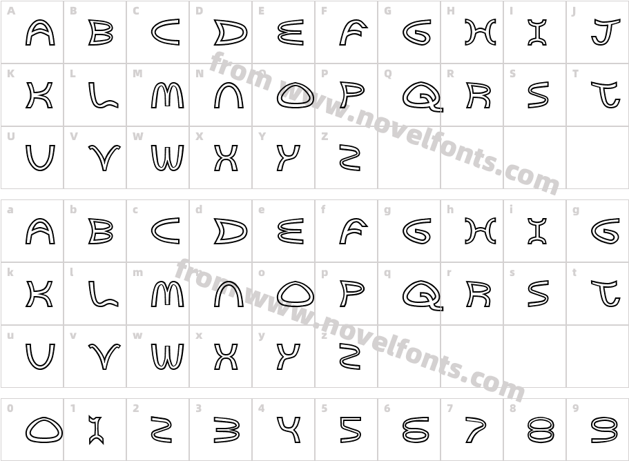 Golden Arches OutlineCharacter Map