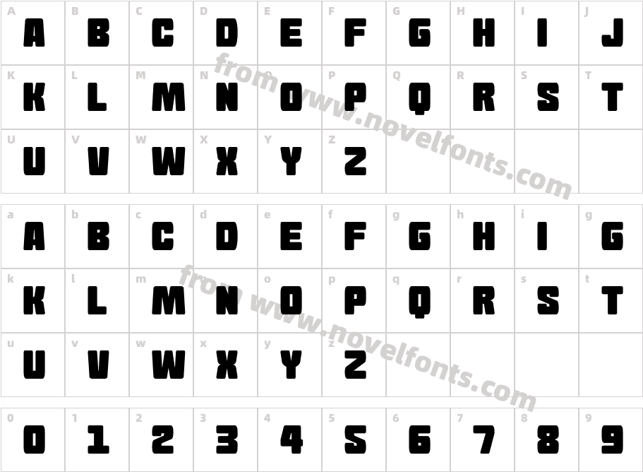 Goma BlockCharacter Map