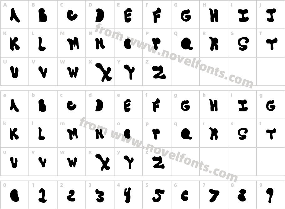 GoneAwayCharacter Map