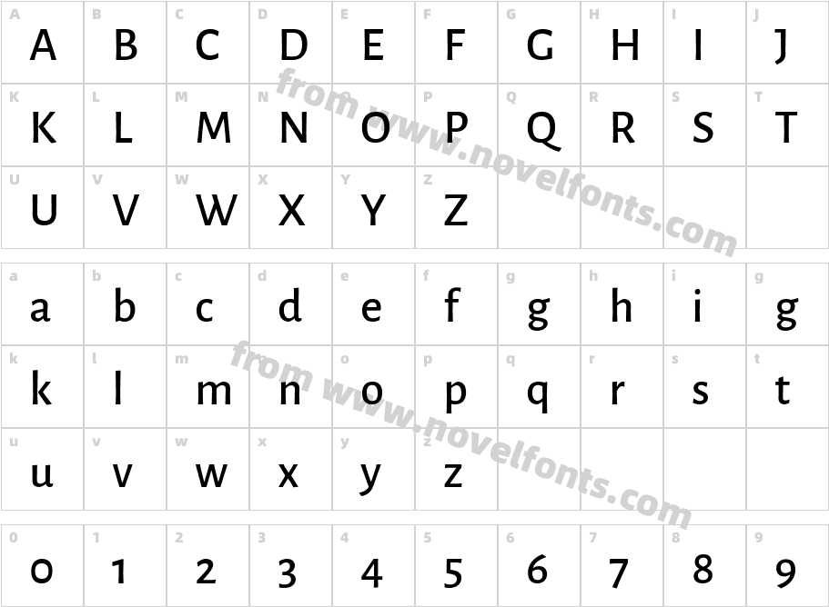 Alegreya Sans MediumCharacter Map