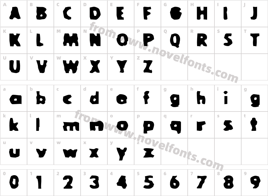 Goola BlackCharacter Map