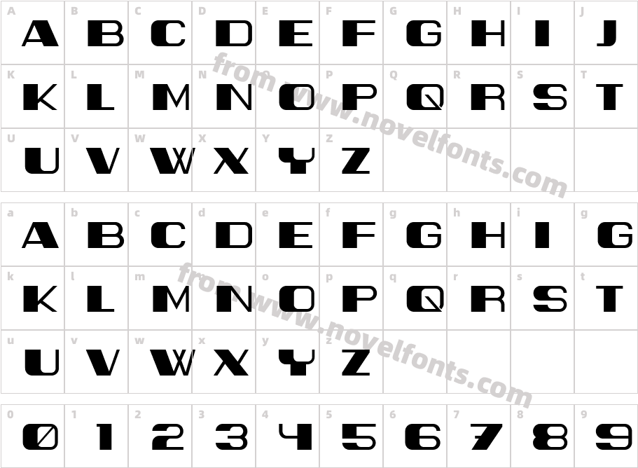 Gorwel RegularCharacter Map