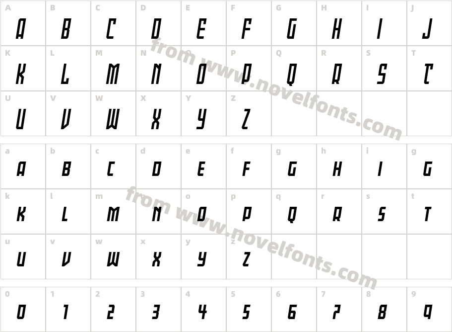 Gotham Knights Shift Semi-ItalCharacter Map