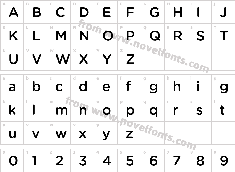 Gotham Rounded MediumCharacter Map