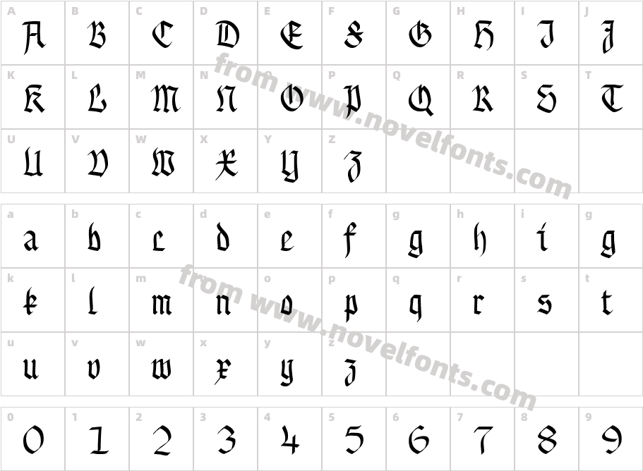 Gothamburg BoldCharacter Map