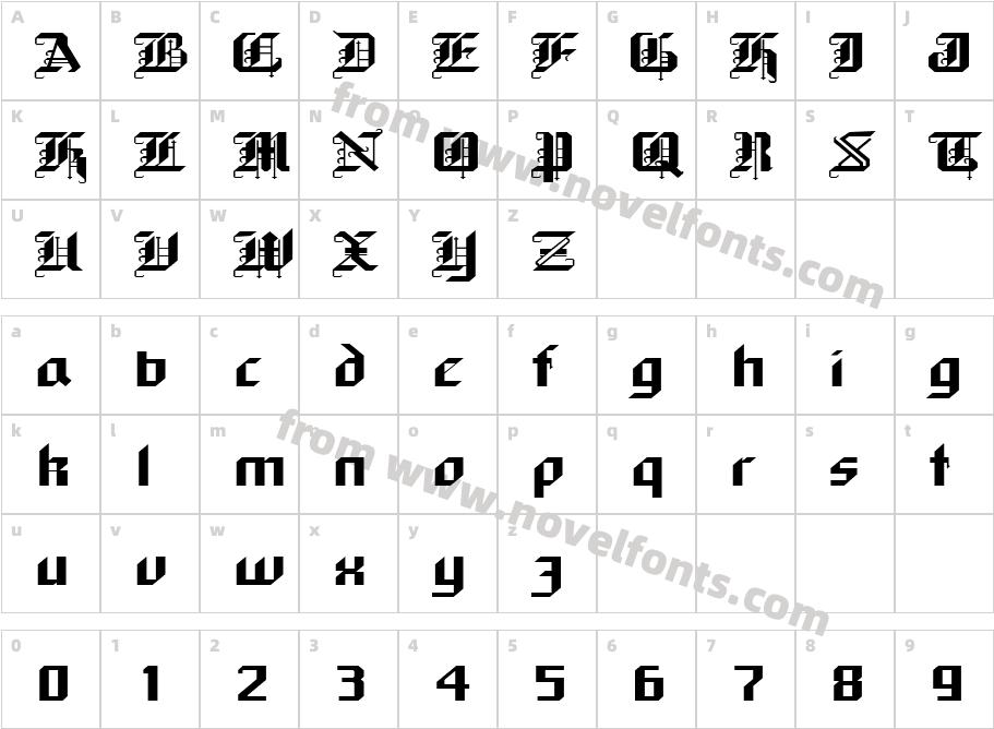 Gothic-ExtendedCharacter Map