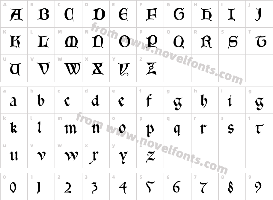 GoticaBastardCharacter Map