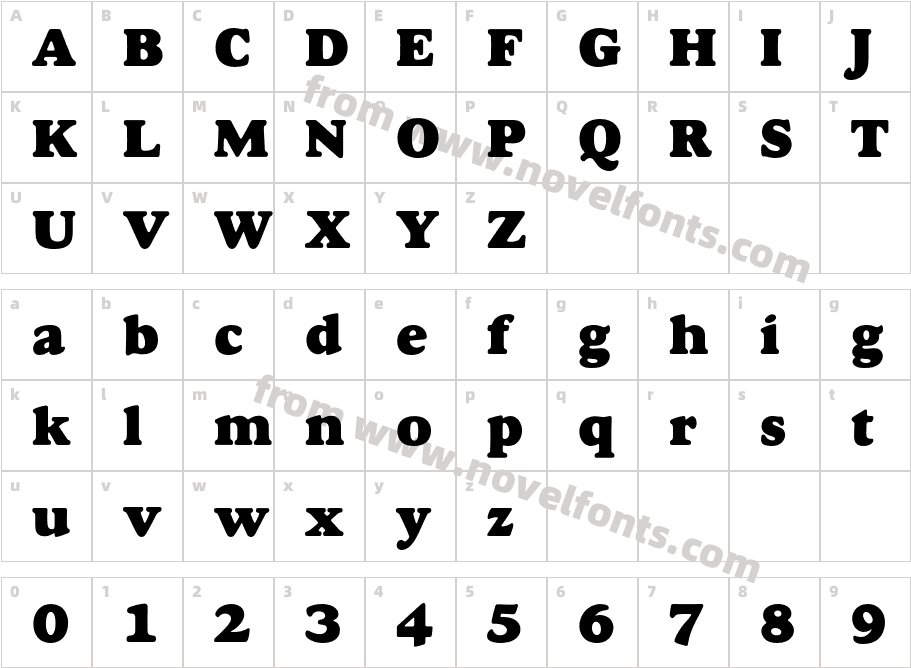 Goudy BQCharacter Map