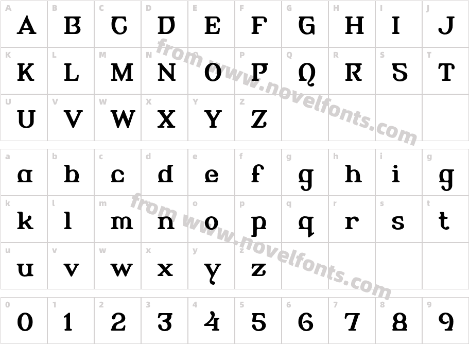 AlembicBeta-BoldOneCharacter Map