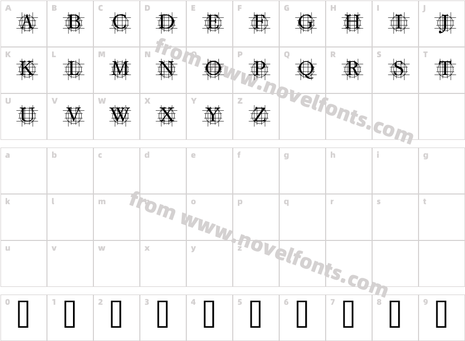 GrafBoldCharacter Map