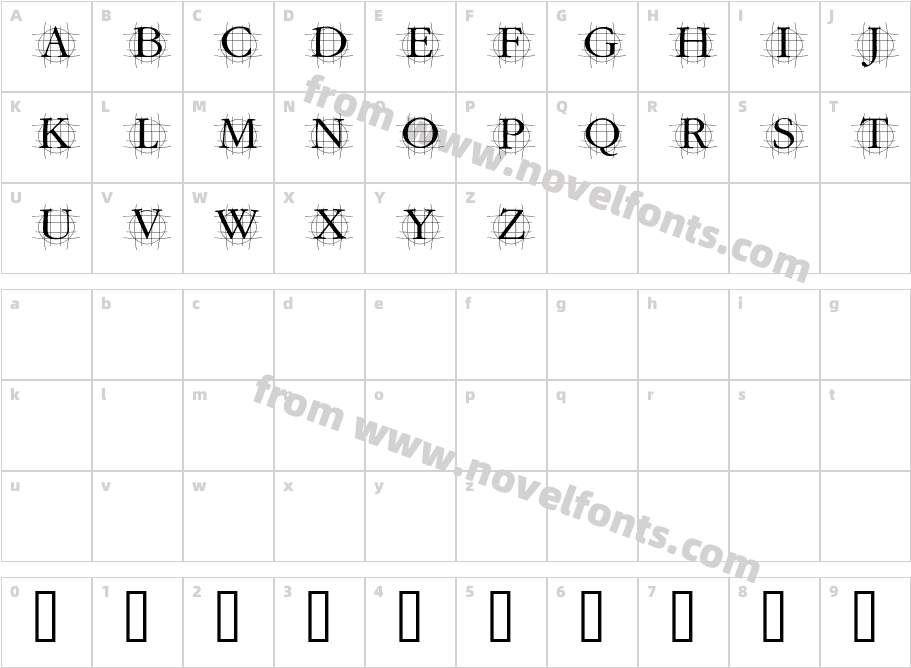 GrafRoundish MediumCharacter Map