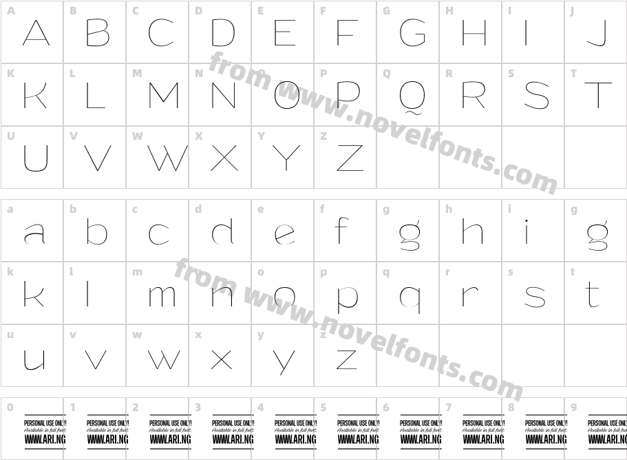 Grandi PERSONAL USE ThinCharacter Map